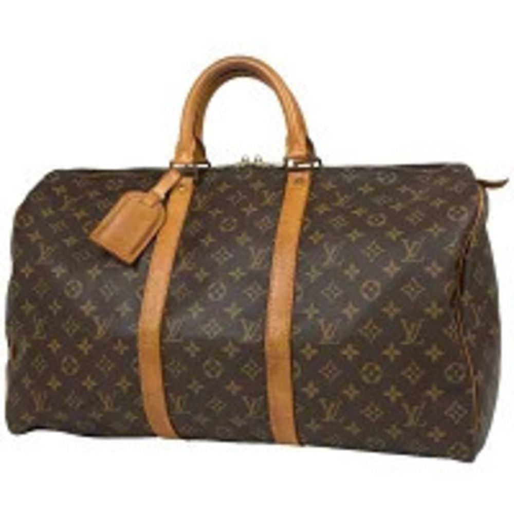 Louis Vuitton Keepall Handbag Travel Business Boston Bag Monogram Brown